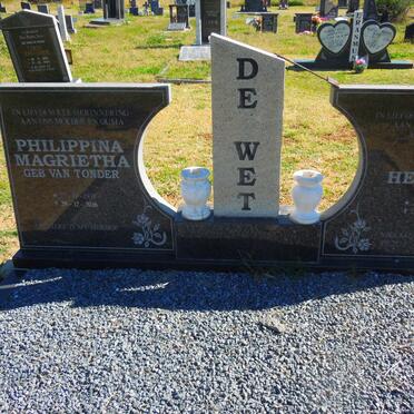 WET Jan Herman, de 1933-2004 &amp; Philippina Magrietha VAN TONDER 1938-2016
