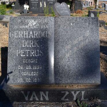 ZYL Gerhardus Dirk Petrus, van 1897-1982