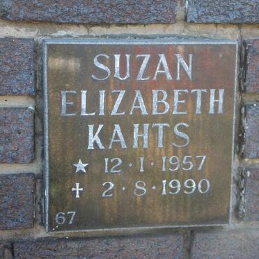 KAHTS Suzan Elizabeth 1957-1990
