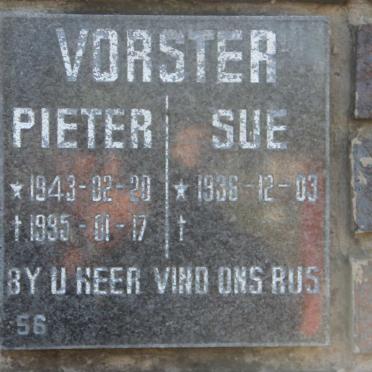 VORSTER Pieter 1943-1995 &amp; Sue 1936-