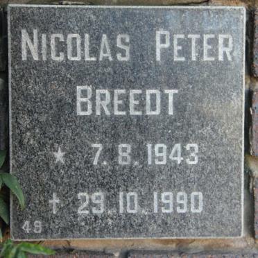 BREEDT Nicolas Peter 1943-1990