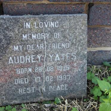 YATES Audrey 1935-1987