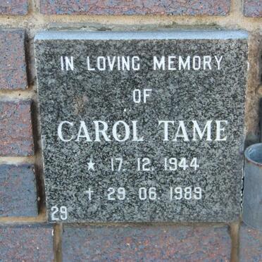 TAME Carol 1944-1989