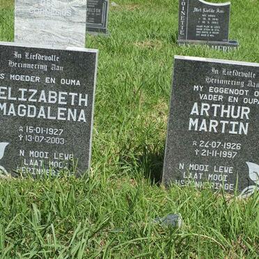 ? Arthur Martin 1926-1997 &amp; Elizabeth Magdalena 1927-2003