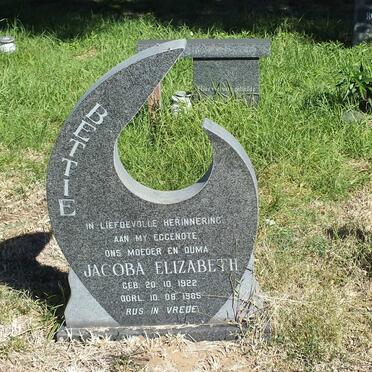 ? Jacoba Elizabeth 1922-1985