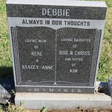 ? Bob 1923-2001 :: ? Debbie 1953-1991 :: ? René 1974-2000