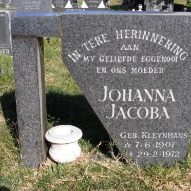 ? Johanna Jacoba nee KLEYNHANS 1907-1972