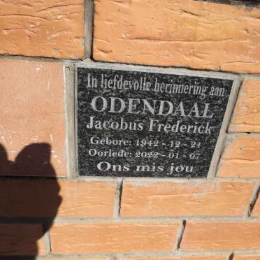 ODENDAAL Jacobus Frederick 1942-2022