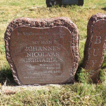 BUYS Johannes Nicolaas Gerhardus 1952-1999