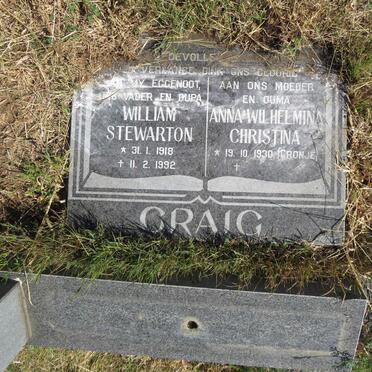 CRAIG William Stewarton 1918-1992 &amp; Anna Wilhelmina Christina CRONJE 1930-