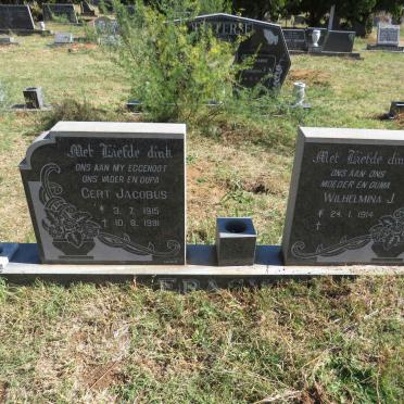 ERASMUS Gert Jacobus 1915-1991 & Wilhelmina J. 1914-