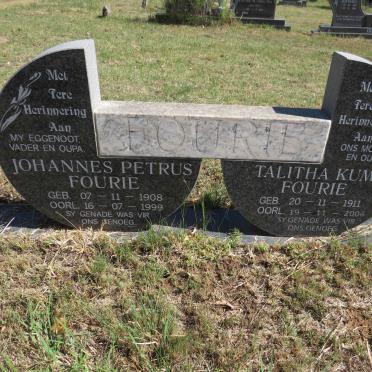 FOURIE Johannes Petrus 1908-1999 &amp; Talitha Kumi 1911-2004