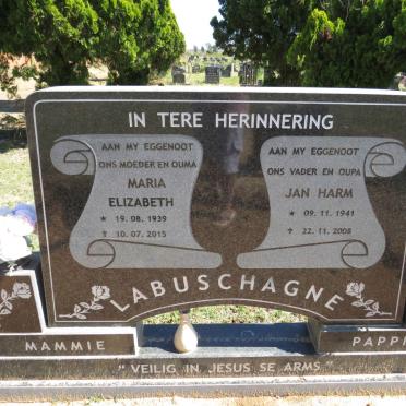 LABUSCHAGNE Jan Harm 1941-2008 & Maria Elizabeth 1939-2015