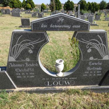 LOUW Johannes Hendrik Christoffel 1926-1986 &amp; Cornelia Gertruida 1924-2002