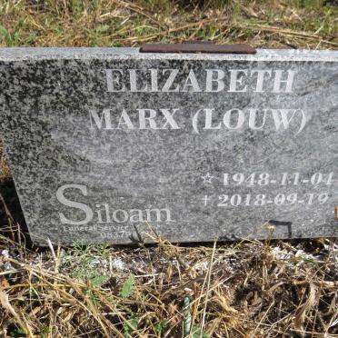 MARX Elizabeth nee LOUW 1948-2018