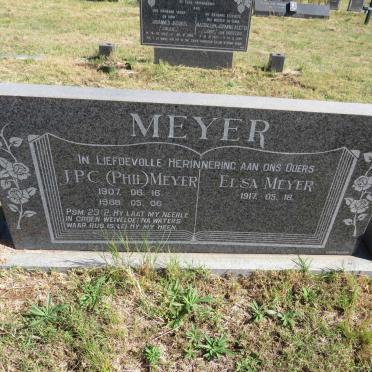 MEYER J.P.C. 1907-1988 &amp; Elsa 1917-