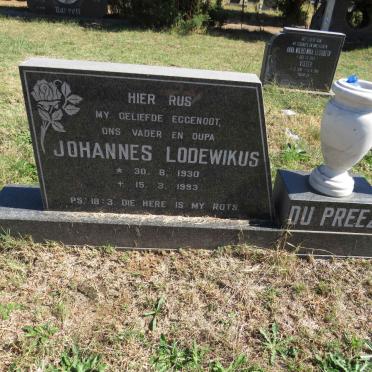 PREEZ Johannes Lodewikus, du 1930-1993