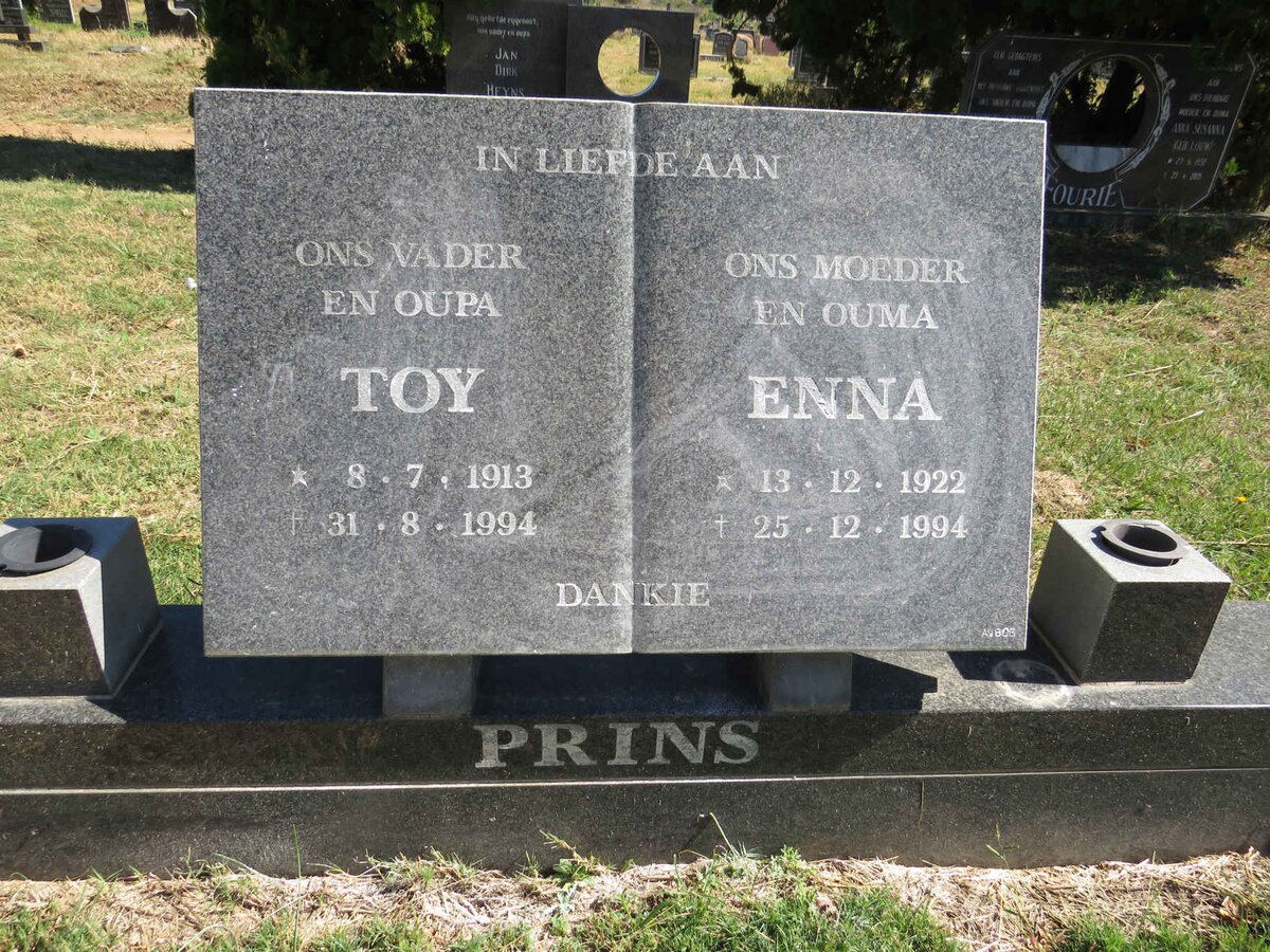 PRINS Toy 1913-1994 & Enna 1922-1994