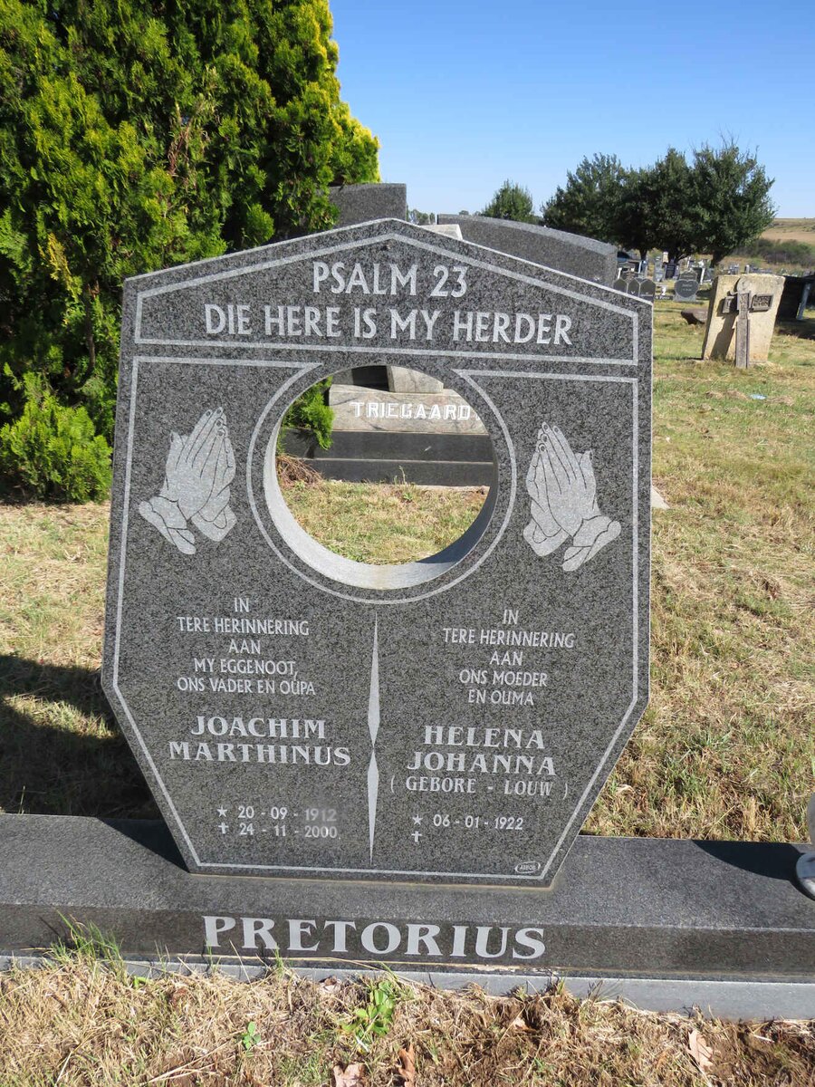 PRETORIUS Joachim Marthinus 1912-2000 &amp; Helena Johanna LOUW 1922-