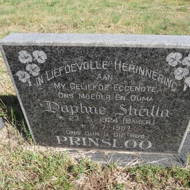 PRINSLOO Daphne Sheilla nee BAKER 1924-1987