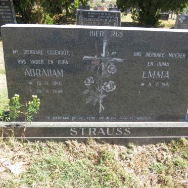 STRAUSS Abraham 1940-1994 & Emma 1941-