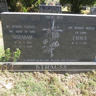 STRAUSS Abraham 1940-1994 & Emma 1941-