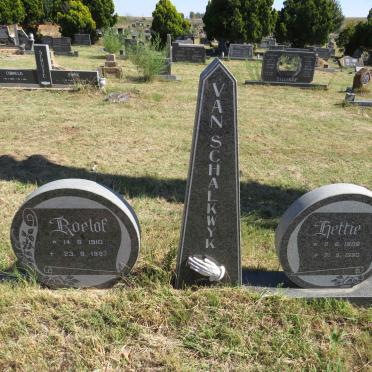 SCHALKWYK Roelof, van 1910-1997 &amp; Hettie 1908-1990
