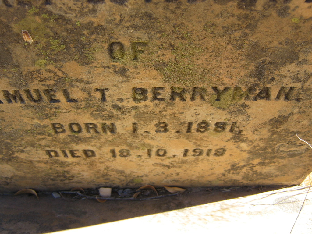 BERRYMAN Samuel T. 1881-1919