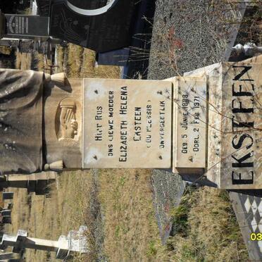 EKSTEEN Hendrik Johannes 1869-1936 &amp; Elizabeth Helena DU PLESSIS 18?8-1971