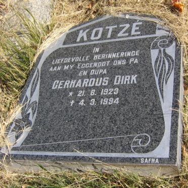 KOTZE Gerhardus Dirk 1923-1994