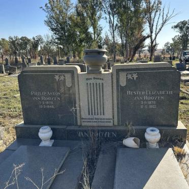 ROOYEN Philip Anton, van 1878-1945 & Hester Elizabeth 1876-1953