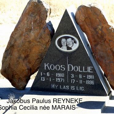 REYNEKE Jakobus Paulus 1910-1971 &amp; Sophia Cecilia MARAIS 1911-1996
