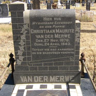 MERWE Christiaan Mauritz, van der 1876-1943