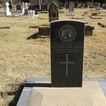 MERWE P.V.S., van der -1914