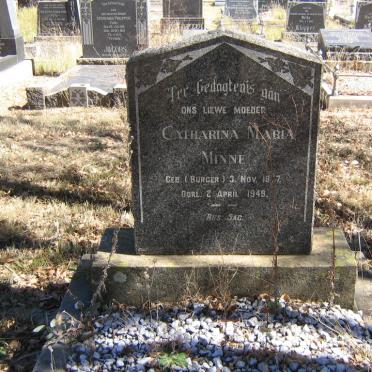 MINNE Catharina Maria nee BURGER 1877-1949