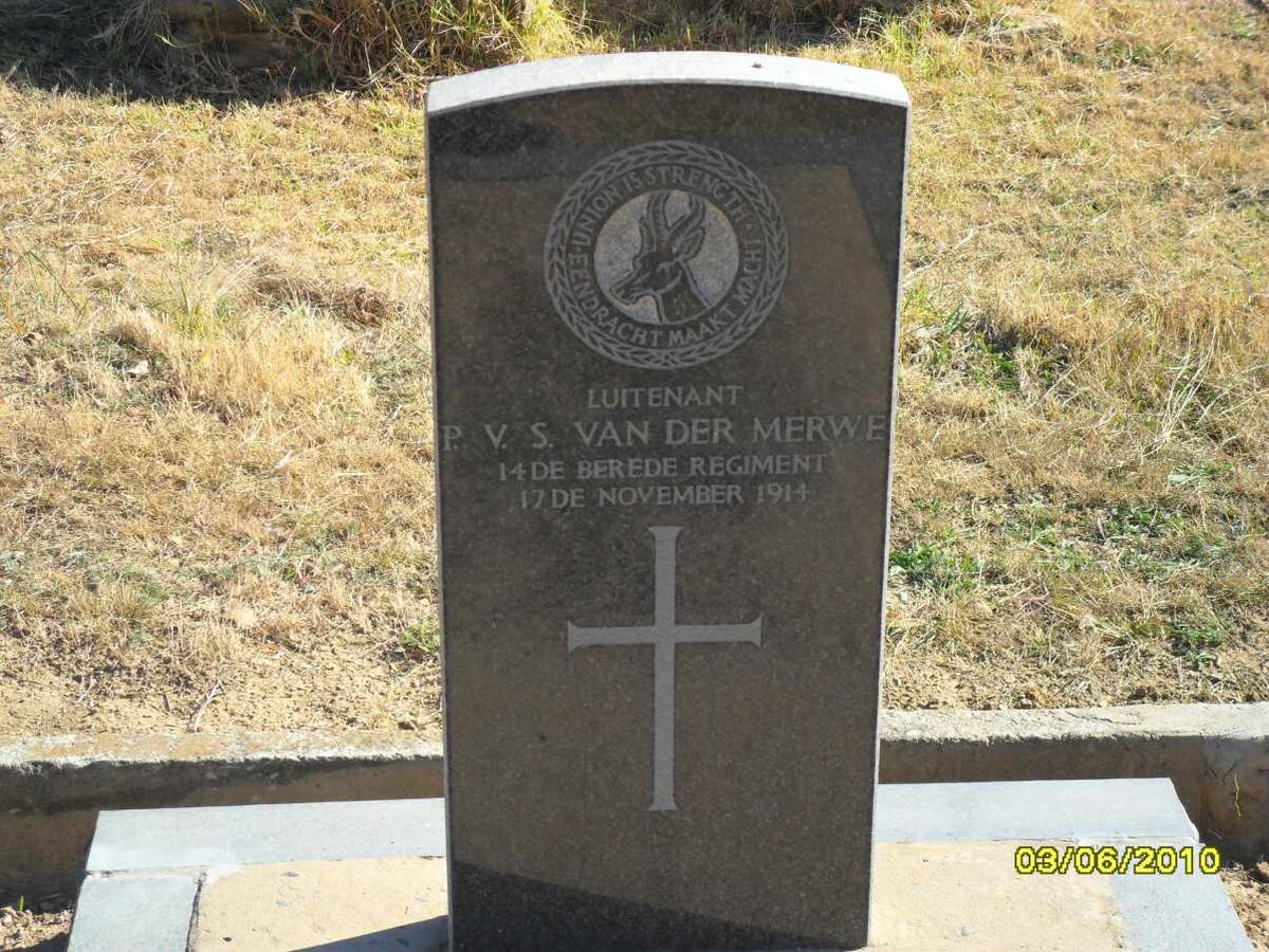 MERWE P. V. S. .van der ?-1914