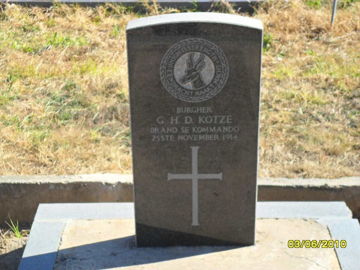 KOTZE G.H.D. ?-1914
