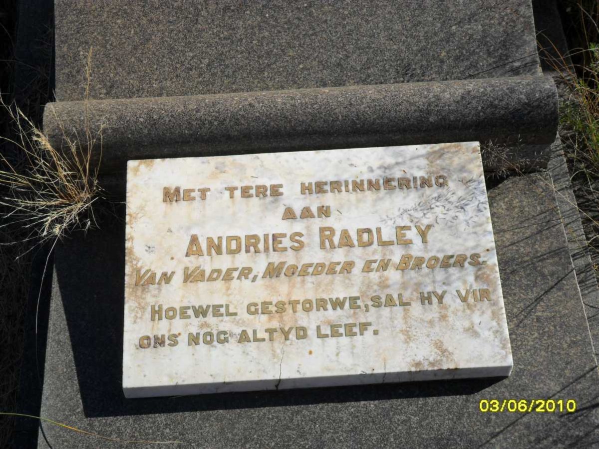 RADLEY Andries ?-?