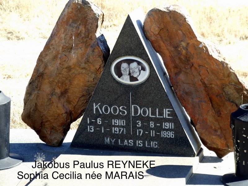 REYNEKE Jakobus Paulus 1910-1971 &amp; Sophia Cecilia MARAIS 1911-1996