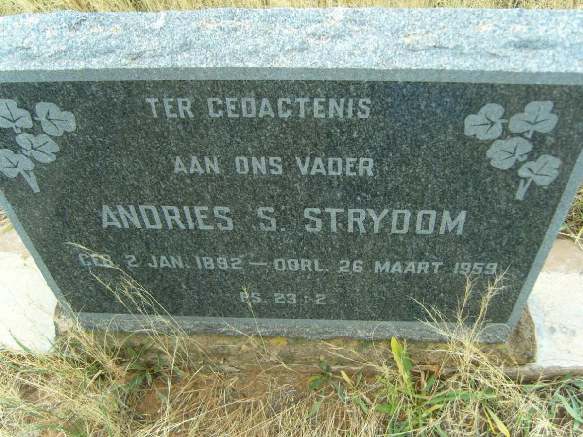 STRYDOM Andries S. 1892-1959