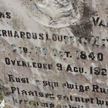 MEYER Gerhardus Lourens 1840-1924