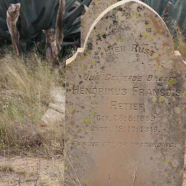 RETIEF Hendrikus Fransois 1889-1918