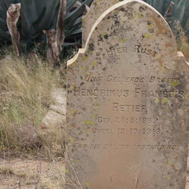 RETIEF Hendrikus Fransois 1889-1918