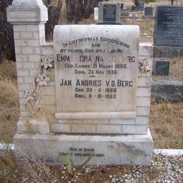 BERG Jan Andries, v.d. 1888-1952 &amp; Emma Johanna LUBBE 1896-1936