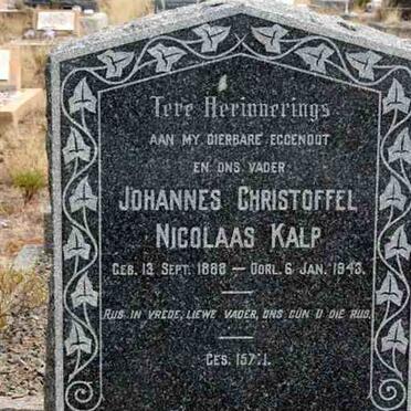 KALP Johannes Christoffel Nicolaas 1888-1943