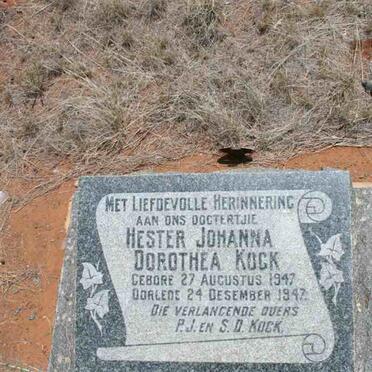 KOCK Hester Johanna Dorothea 1947-1947