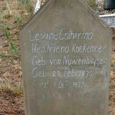 KOEKEMOER Levina Catherina Hendriena nee VAN NUWENHUYSEN 1870-1937