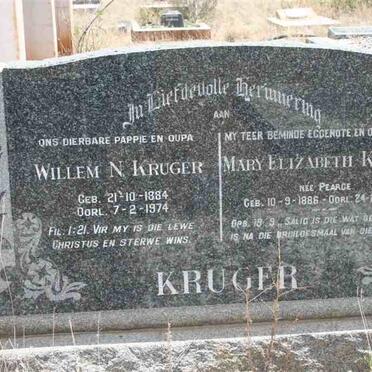 KRUGER Willem N. 1884-1974 &amp; Mary Elizabeth PEARCE 1886-1951