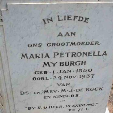 MYBURGH Maria Petronella 1850-1937