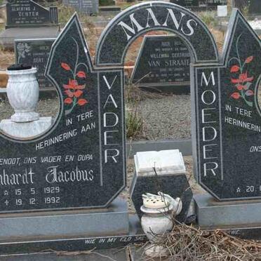 MANS Mynhart 1929-1992 &amp; Anna ERASMUS 1937-1995